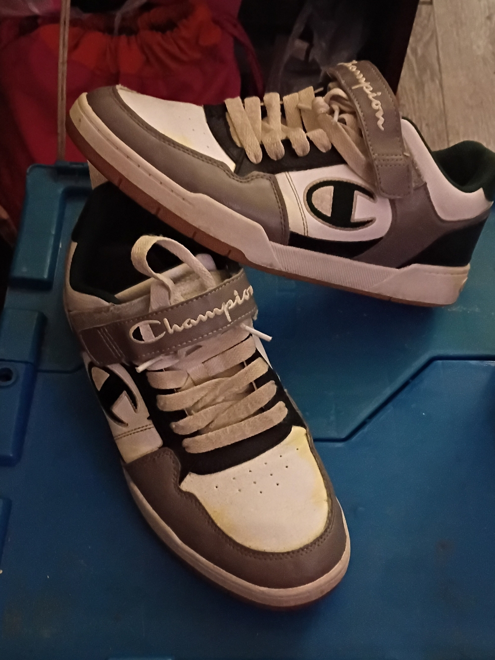 Champion Arena Men’s Low-Top Sneakers Mens 9.5 in White, Gray, Black